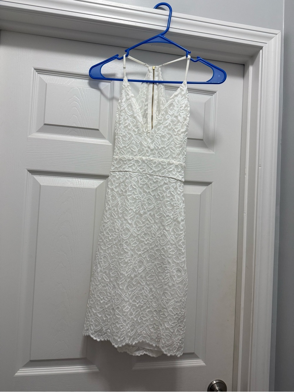 *NWT*Dainty Hooligan Ivory Lace Mini Dress with Spaghetti Straps